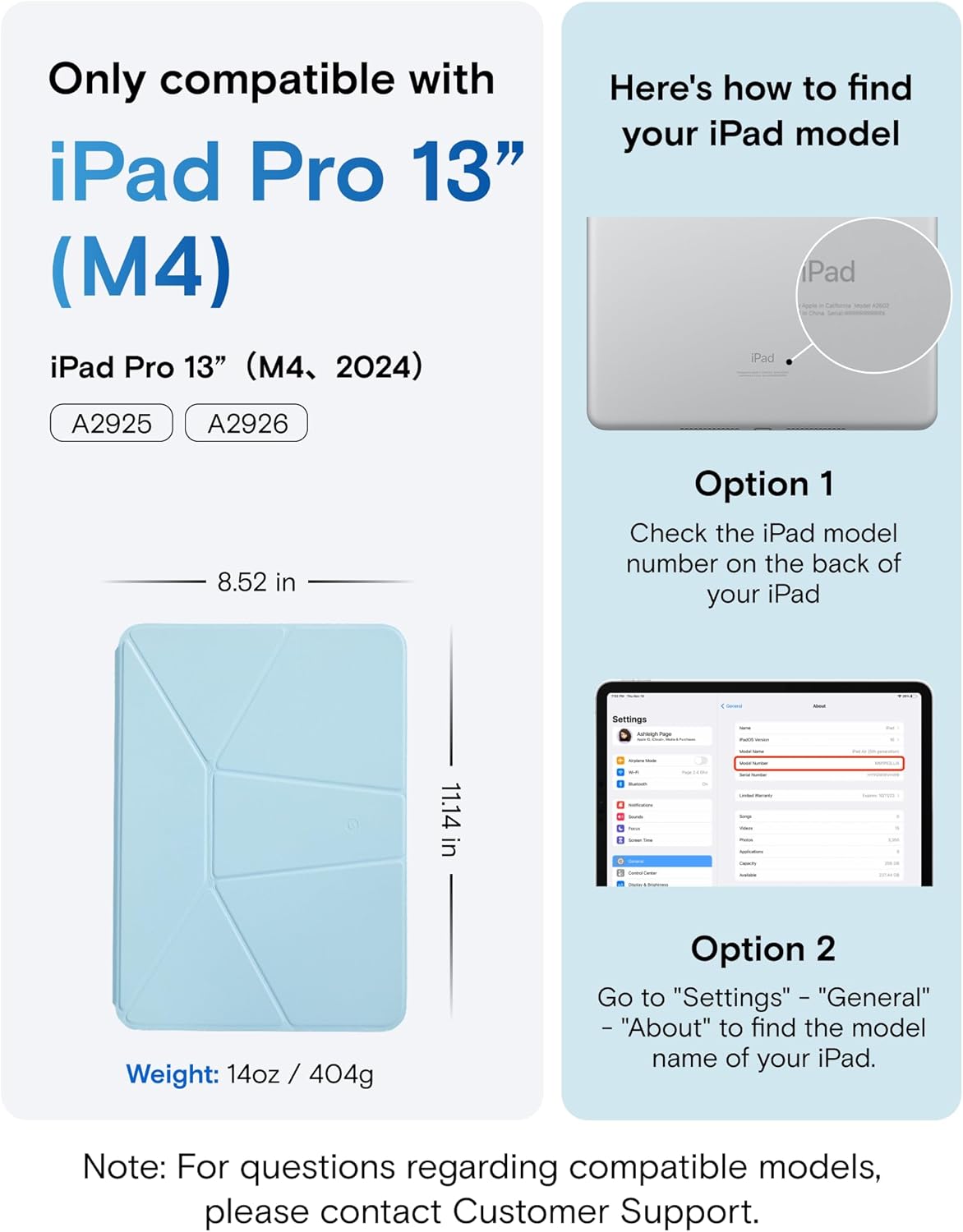 MOFT Dynamic Folio Case for iPad Pro 13 Inch (M4) 2024, Silm Magnetic Stand Case with 20+ Viewing Angles, Auto Wake/Sleep, Ultra Thin, Soothing Mist x Misty Cove