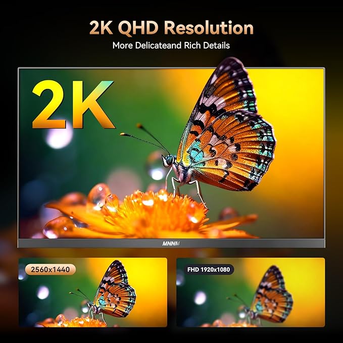 27 Inch Computer Monitor - Fast IPS 2K QHD 2560 x 1440p Desktop Monitor 100Hz 16:9 Display HDMI 2.0 & DP1.4 FreeSync 100% sRGB TÜV Eye Care PC Gaming Screen Support Vesa Height/Tilt/Swivel/Pivot