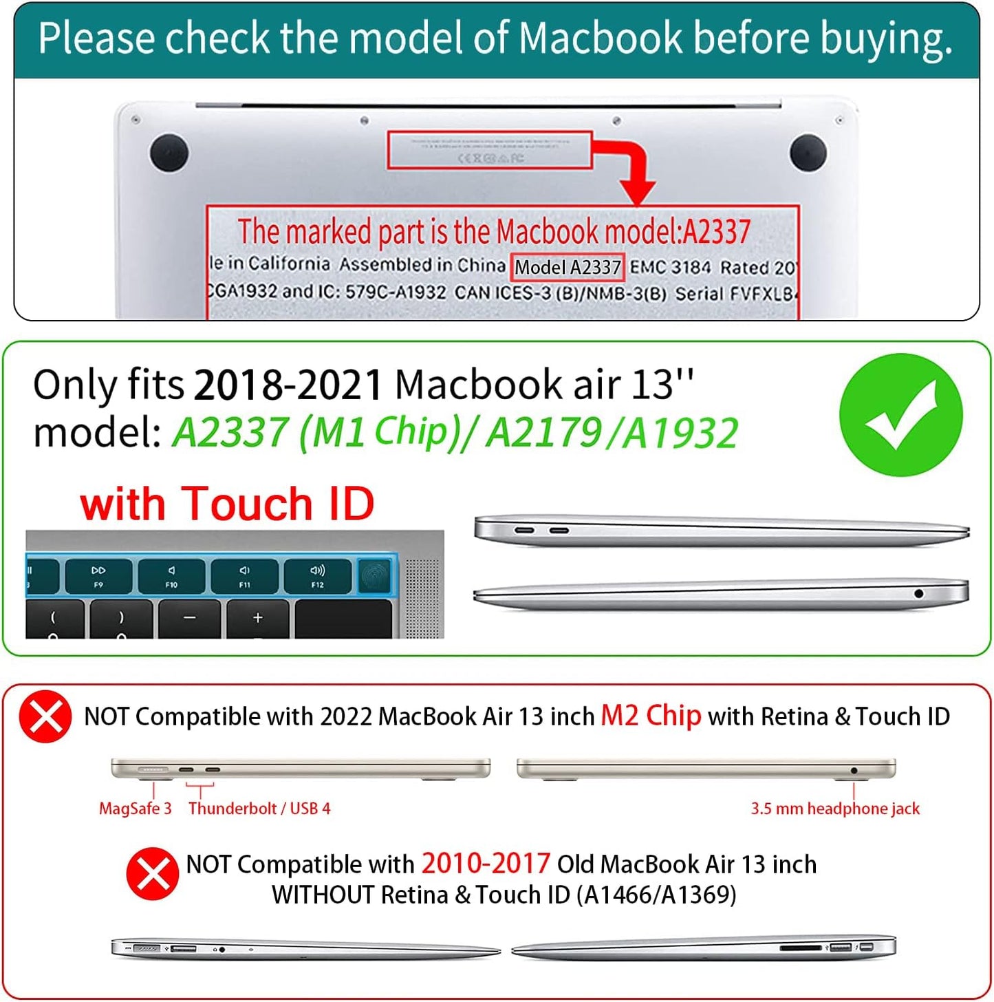 Teryeefi Compatible with MacBook Air 13 inch Case M1 Chip A2337 A2179 A1932 Retina Display Touch ID (A2018 2019 2020 Release), Plastic Hard Shell & Keyboard Cover & Screen Protector,Gold Mandala