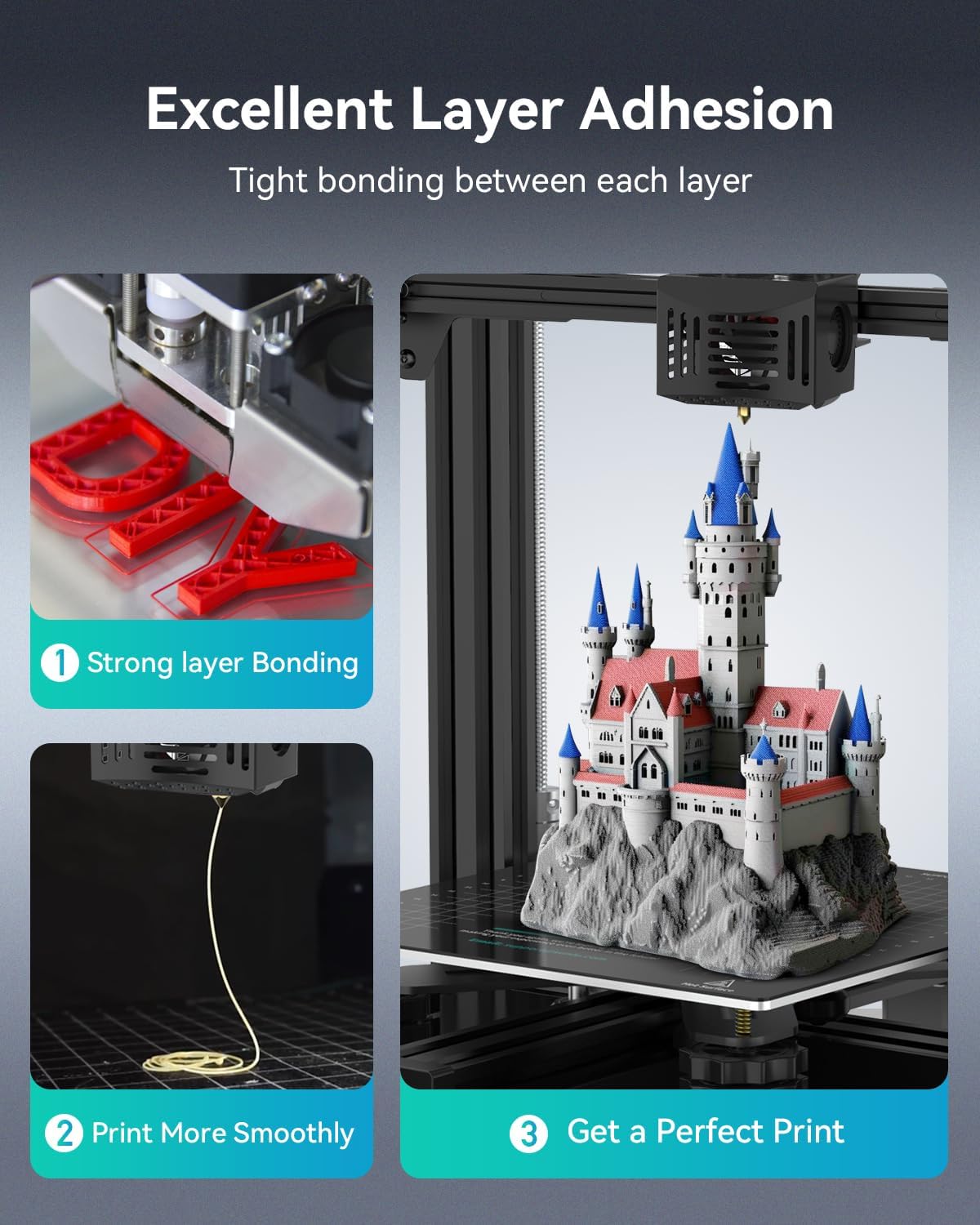 SUNLU 3D Printer Filament PETG Filament 1.75mm, Less Stringing Good Layer Adhesion High Toughness, PETG Filament 1.75 ±0.02mm, 1kg Spool(2.2lbs), White