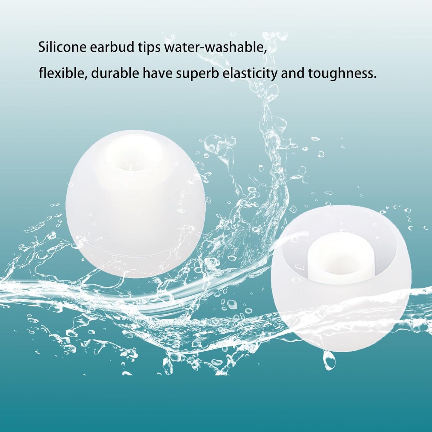 Earbud Replacement Tips Silicone Earbud Tips Ear Bud Covers Fit Most in-Ear Earbuds(Inner Hole 3.8mm -5.1mm) Headphone Ear Tips 18 Pairs S M L