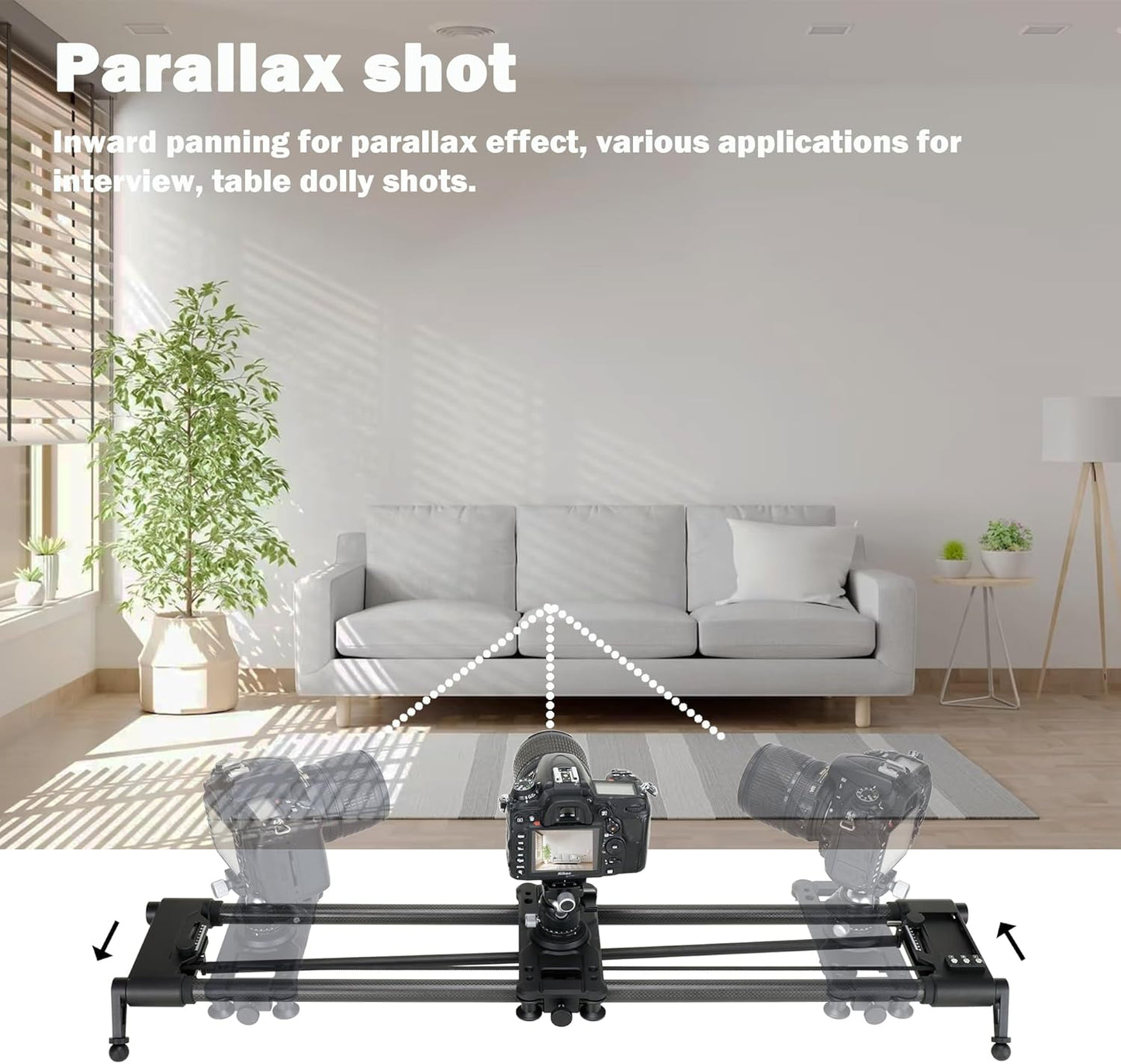 Konova New G1 Wireless Motorized Integrated Carbon Slider for Video, Time Lapse, Stop Motion, Parallax Panormaic Shooting (60cm (23.6"))