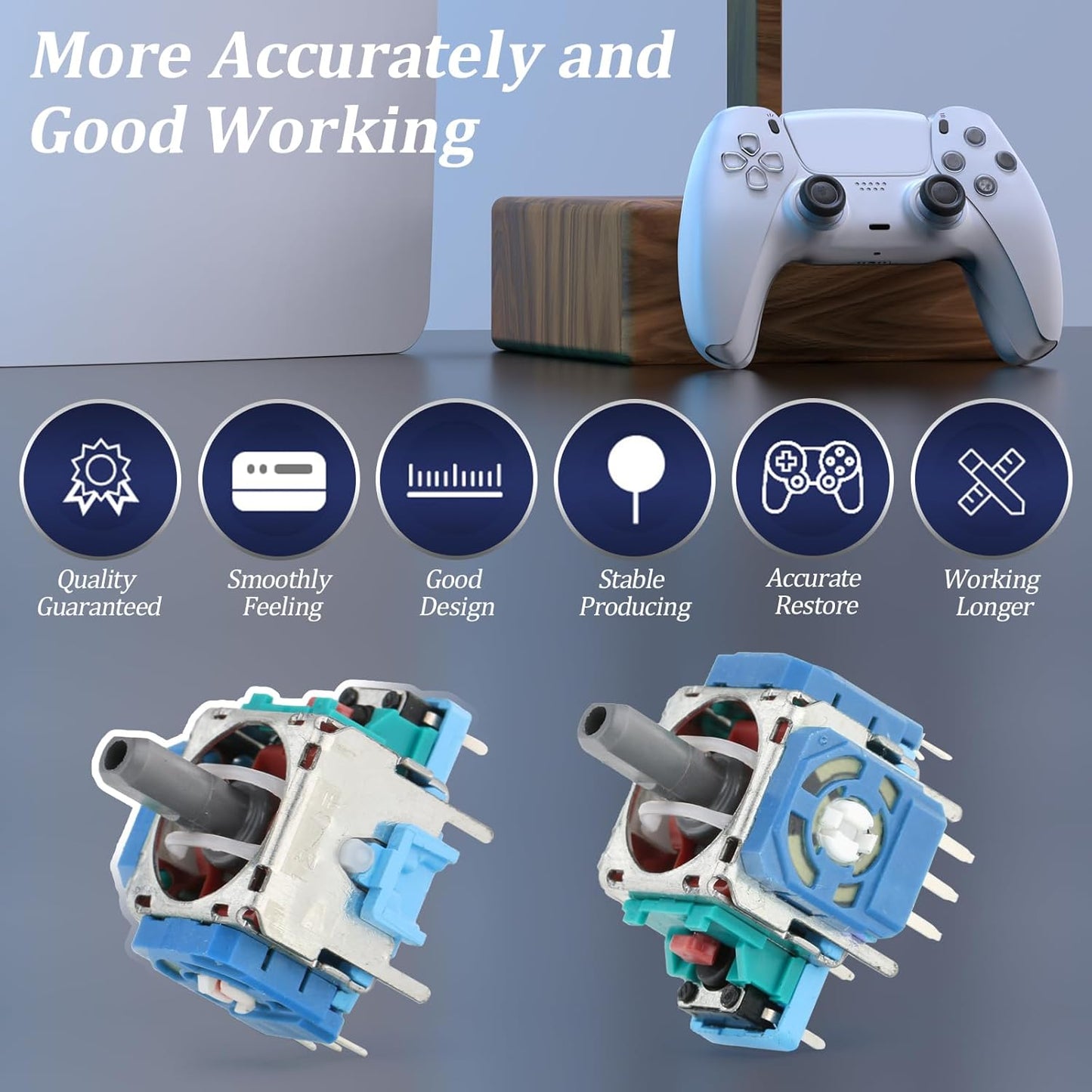 for 3D PS5 Joysticks Replacement for Sony PlayStation 5 PS5 Controller Joystick Replacement for PS5 Analog Stick Replacement for PS5 Thumbsticks Module Controller Replace Accessories (4PCS)