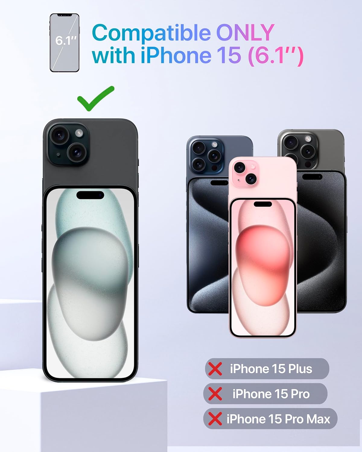 TORU CX Slim for iPhone 15 Case Wallet | Protective Shockproof Heavy Duty Cover with Hidden Card Holder & Card Slot | Mirror & Wrist Strap Included - Leopard