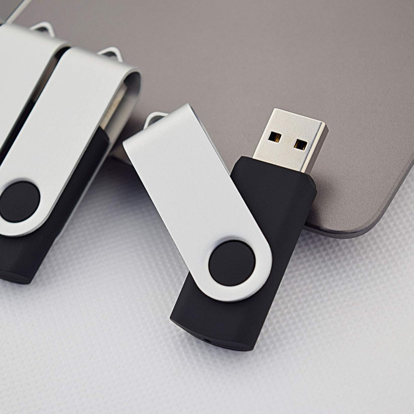 KOOTION 50pcs 16 GB USB Flash Drive 16gb Bulk Flash Drives 50 Pack Thumb DriveSwivel Memory Stick Jump Drive, Black