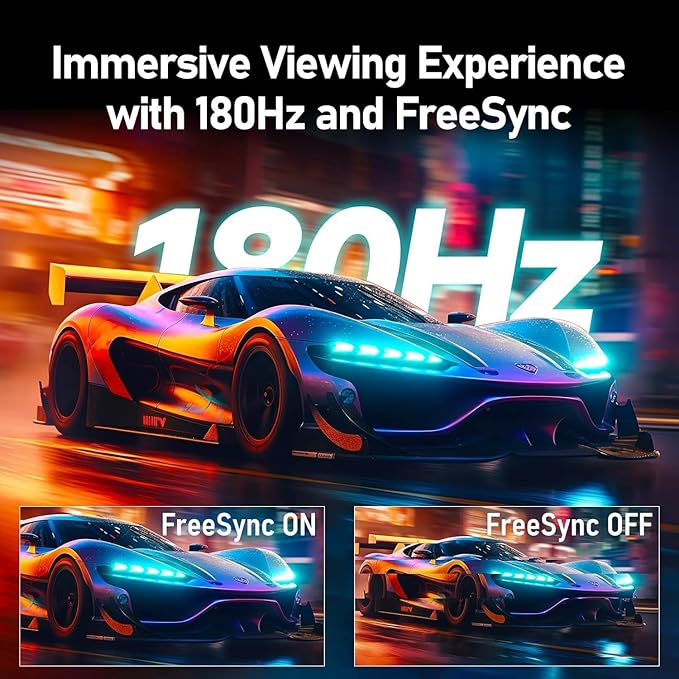 ZZA 27 Inch Curved Gaming Monitor 200Hz|180Hz /144HZ 1ms FHD 1080P Computer Monitor FreeSync|1500R|130% sRGB|HDR|Low Blue Light|HDMI DP Ports|VESA Mount|Metal Stand