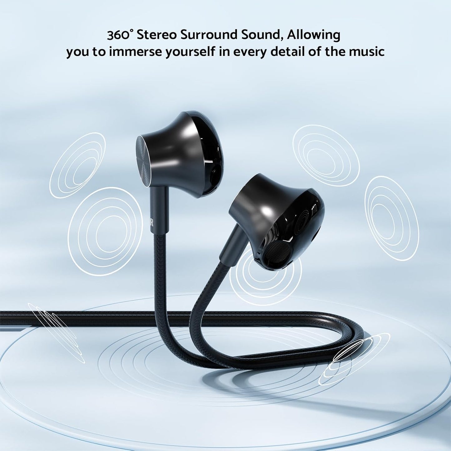 USB C Headphone with Microphone 3 Pack, Type C Wired Earbuds with Noise Isolating, in-Ear USB-C Earbuds Earphones Compatible with iPhone 15, iPhone 16, iPad