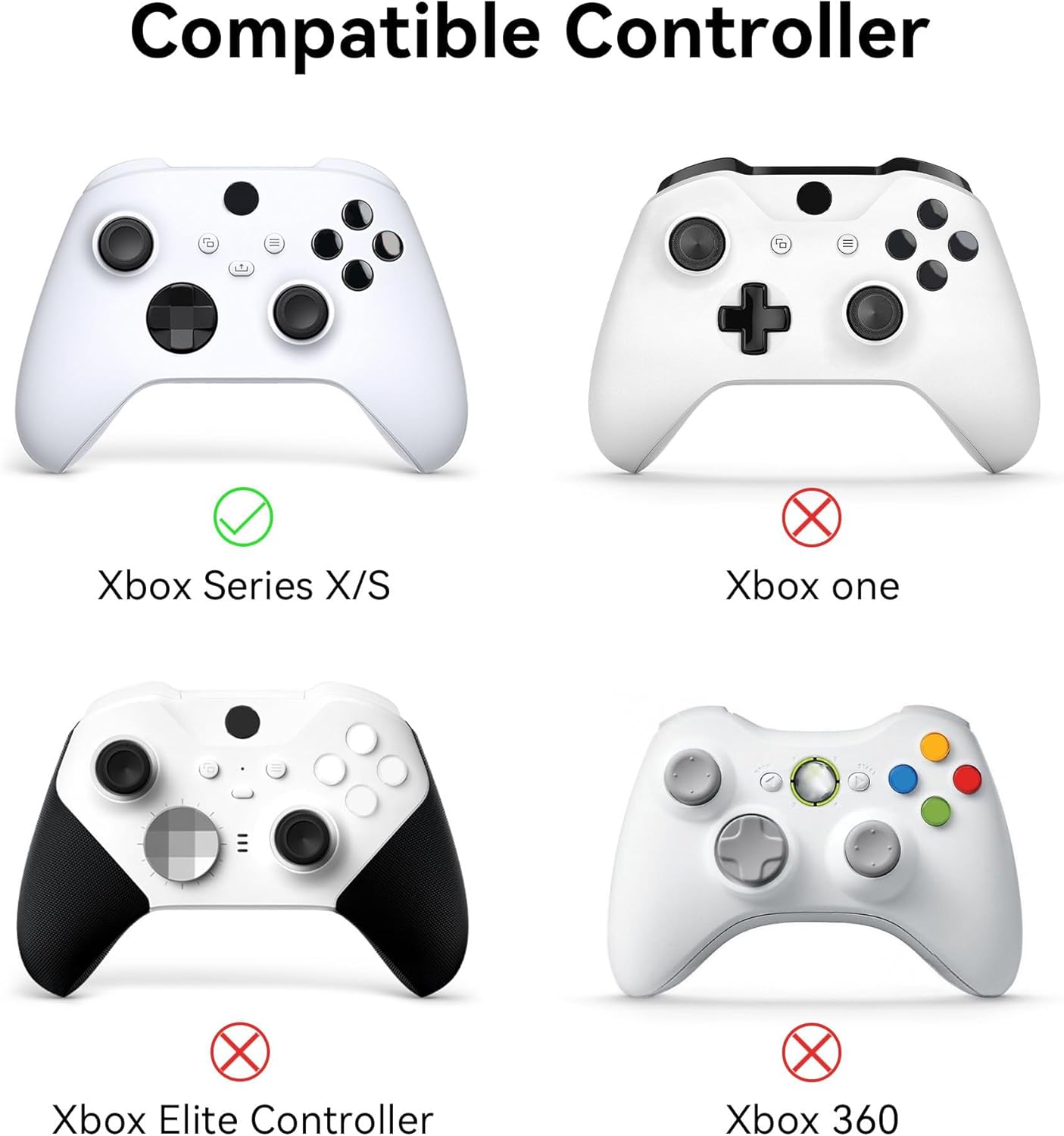 GeekShare Cat Paw Controller Skin Grips Set Anti-Slip Silicone Protective Cover Skin Case Compatible with Xbox Series X Controller with 2 Thumb Grip Caps and 1 Sticker (Pink)
