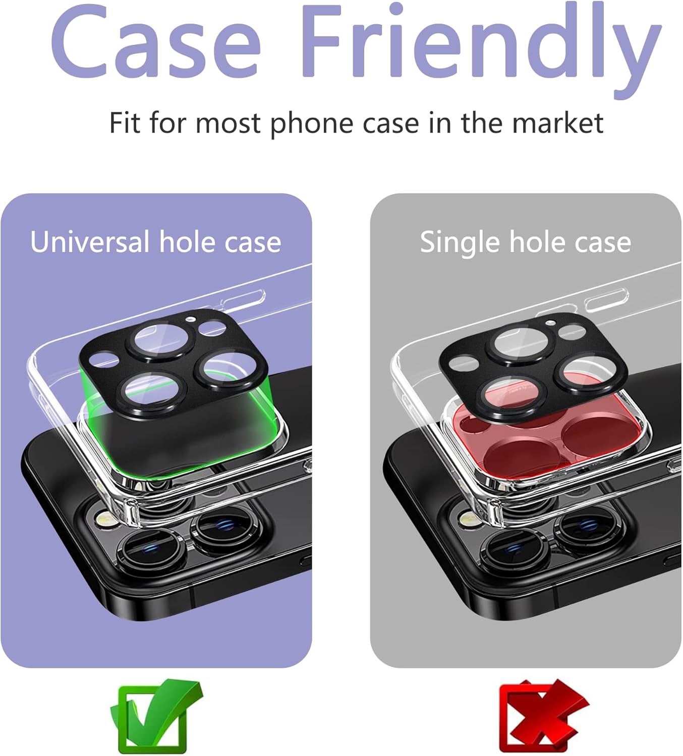 2 Pack Camera Lens Protector for iPhone 15 Pro/iPhone 15 Pro Max,[Not Easy to Breakn ] AR Tempered Glass Strong Adsorption Metal Camera Cover Screen-Titanium Grey