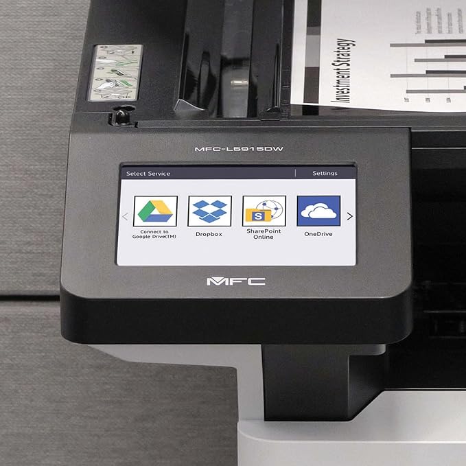 Brother MFC-L5915DW Monochrome Multifunction All-in-One Laser Printer, Wireless Networking, Mobile Printing & Scanning, Duplex Print, Copy & Scan, Amazon Dash Replenishment Ready (Renewed Premium)