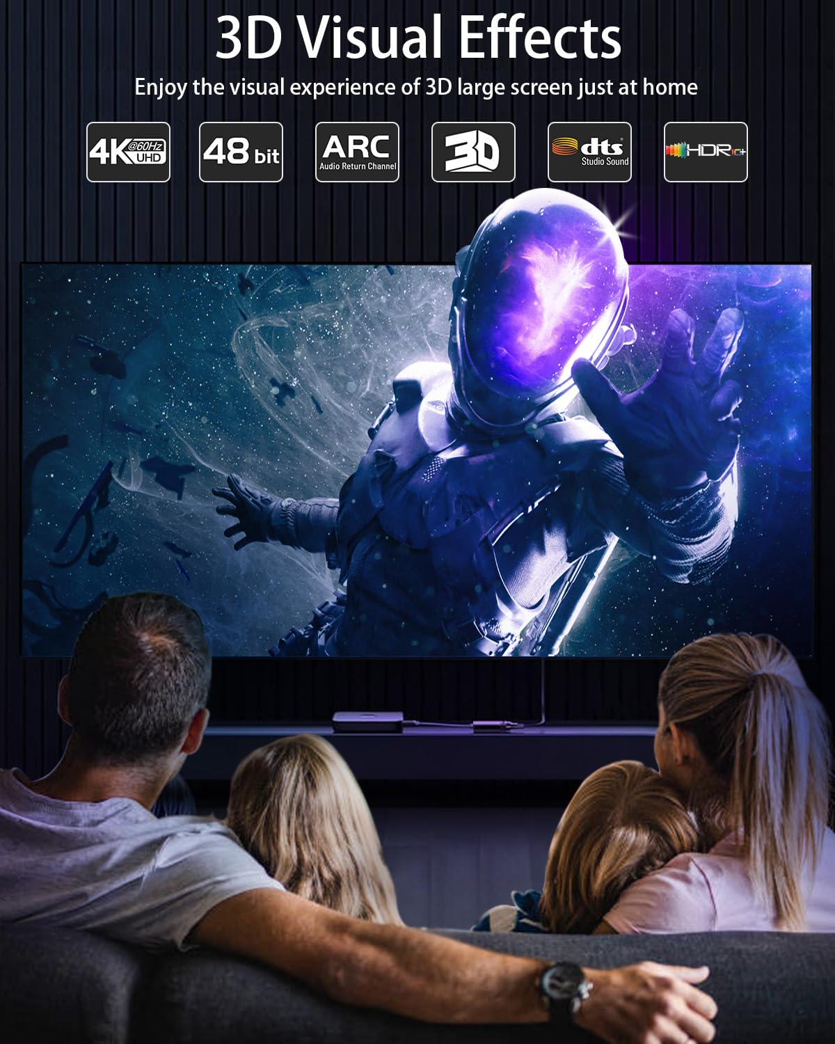 LEADSTAR HDMI Cable 4K 15 ft / 4.5m, High Speed HDMI 2.0 Cord Braided | 4K@60Hz, Ultra HD, 2160p, ARC, HDR, 3D, HDCP 2.2 | for Xbox, PS5, TV, Laptop, Monitor