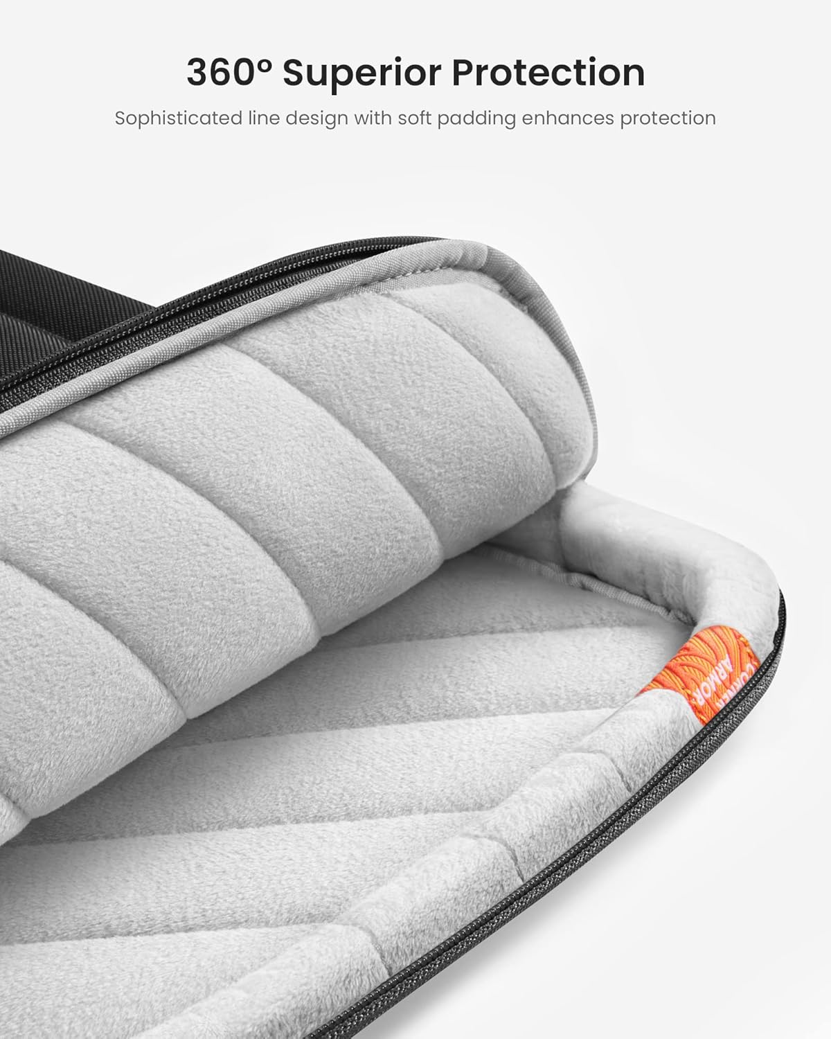 tomtoc 360 Protective Laptop Carrying Case compatible with 14-inch MacBook Pro M4/M3/M2/M1 Pro/Max 2024-2021, 12.9-13 Inch iPad Pro/Air, Water-Resistant MacBook Accessory Bag Sleeve