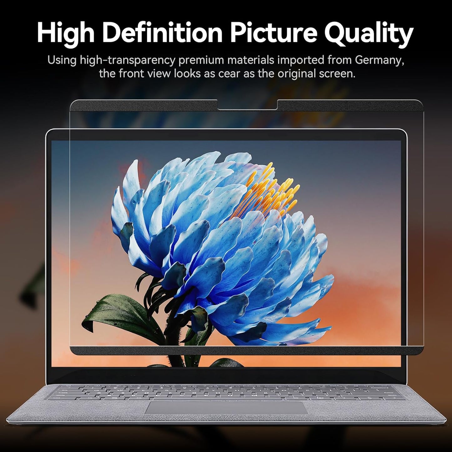 Magnetic Privacy Filter Compatible with Microsoft Surface Pro 7 Plus/Pro 7/Pro 6/Pro 5/Pro 4/Pro 3, 12.3 Inch Removable Anti Spy Glare Blue Light Privacy Screen