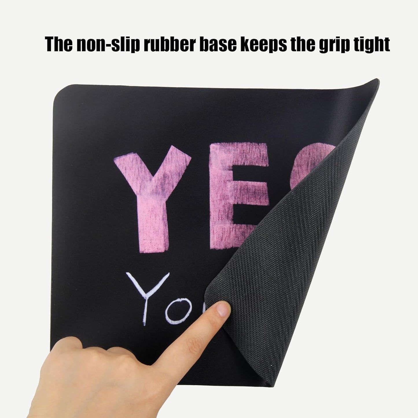 Mouse Pad, Gaming Mouse Pad, Non-Slip Rubber Base Mouse Mat with Designs for Laptop, Computer & Office, 9.5 x 7.9 x 0.12 inches (Yes You Can)