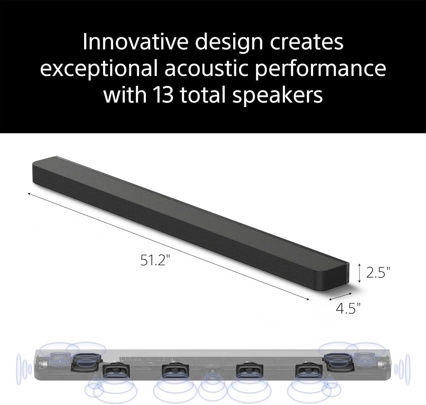 Sony BRAVIA Theater Bar 9 Soundbar with SA-SW3 Wireless Subwoofer and SA-RS8 Wireless Rear Speakers - Complete Home Theater System with 13 Speakers and 360 Spatial Sound
