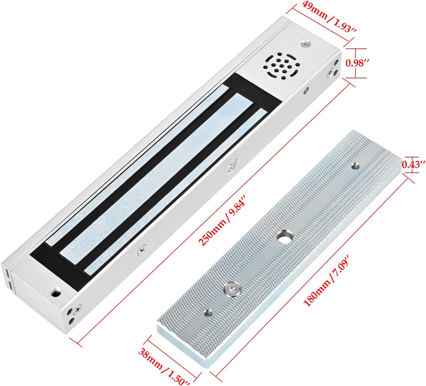 Smart Door Access Control System 600lbs Magnetic Lock Kit with Tuya App & Remote Control, Stainless Steel Exit Button, Power Supply and Built-in Alarm Beeper