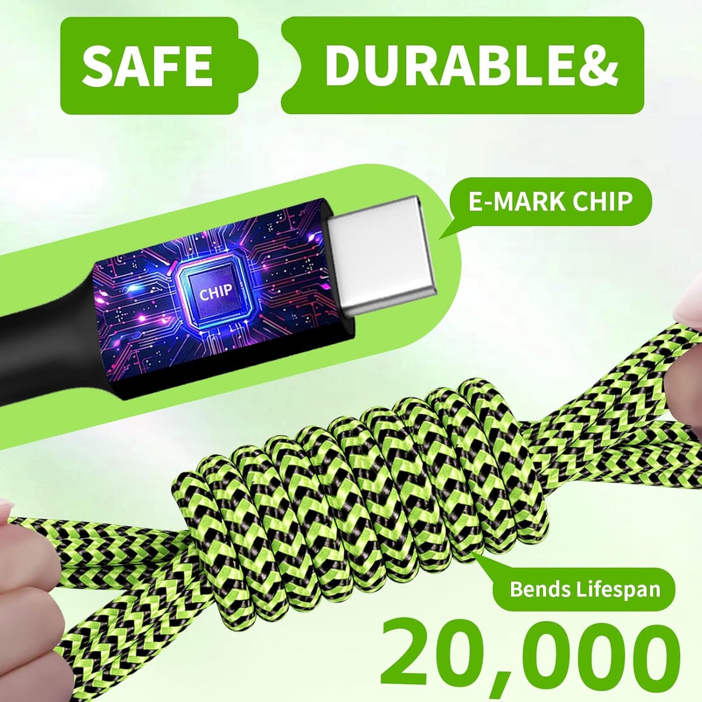 USB C Splitter Multi Charging Cable for Multiple Devices, Fast Charging 4 in 1 Charging Cord, 2Pack 5 FT USB C Phone Charger Cable with 4 Type-C Ports for iPhone 16 15 Pro Samsung S24 S23