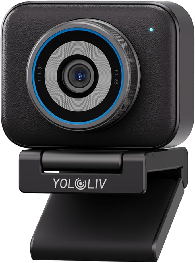 YOLOLIV YoloCam S3, 4K Streaming Webcam,1/1.3" Sensor, PDAF Autofocus, Uncompressed 4K, 4X Zoom, for Creators, Streamers, Podcasters, Meetings, Video Calls(for Mac/PC)