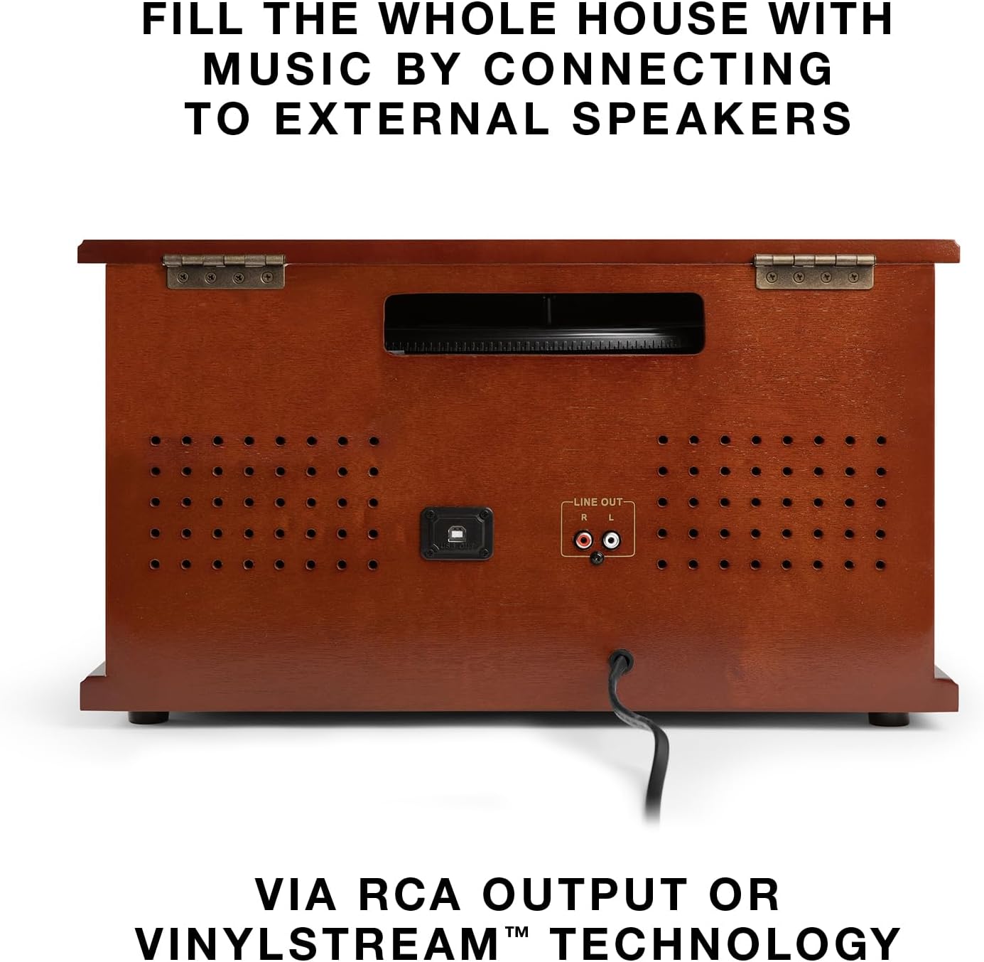 Victrola Navigator 8-in-1 Bluetooth Record Player with Built-in Speakers – 3 Speed Turntable, CD Player, Cassette, FM Radio, USB, RCA Out, Headphone Jack, Wireless Music Streaming, Real Wood (Oak)