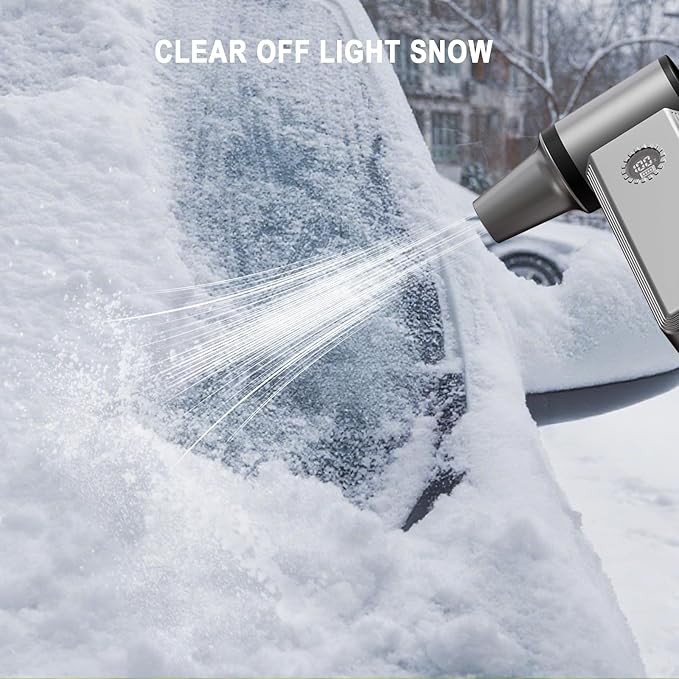 Cordless Electric Air Duster - 180K RPM Brushless Motor, 45W SuperFast Charge, 29.6Wh Rechargeable Battery, 4-Speed Adjustable Dust Blower for PC Cleaning, Electronics, Car & Woodworking, Silvergray