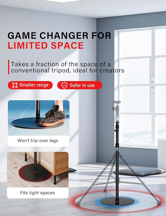 IFOOTAGE A400 Round Base Monopod, 79'' Light Stand Tripod Alternative, Aluminum Studio Camera Tripod Monopod Stand for Video Recording, Live Streaming, Interview, Payload 22lb (2 Pack)