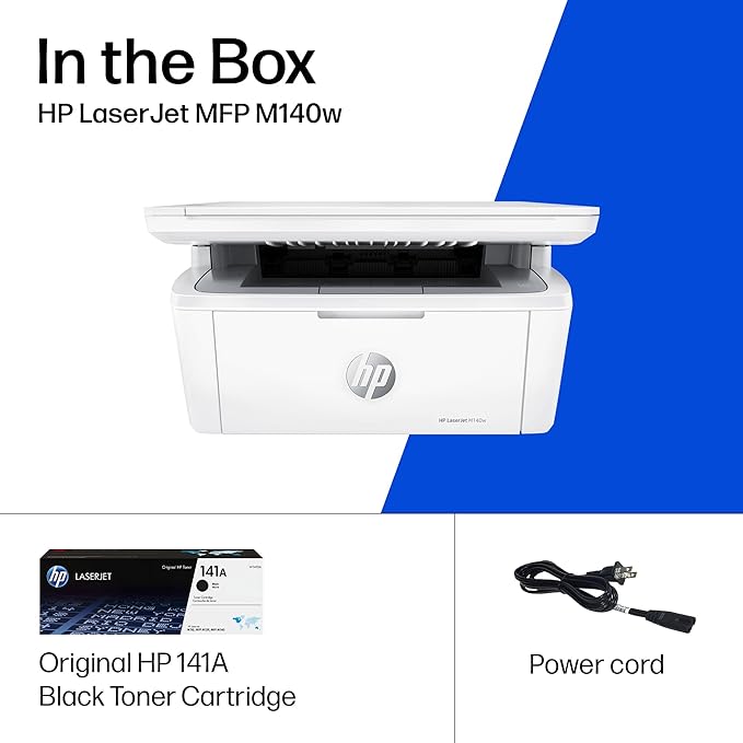HP Laserjet MFP M140w Wireless Black & White Printer, Print, scan, Copy, Fast speeds, Easy Setup, Mobile Printing, Best-for-Small Teams