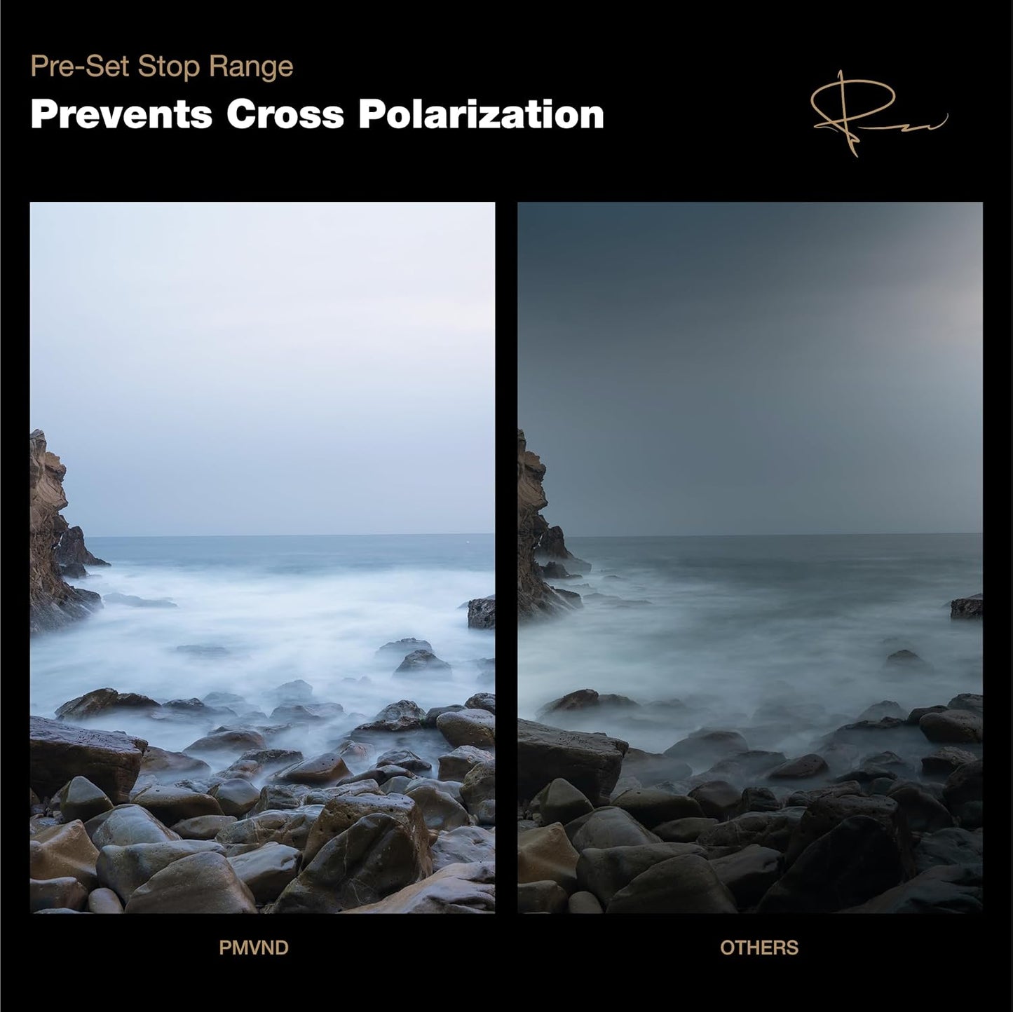 PolarPro 77mm Peter McKinnon Mist VND Camera Filter - 6-9 Stop Variable Neutral Density Lens Filter for DSLR/Mirrorless Pro Video – for Cinematic Shutter Speed Control + Diffusion