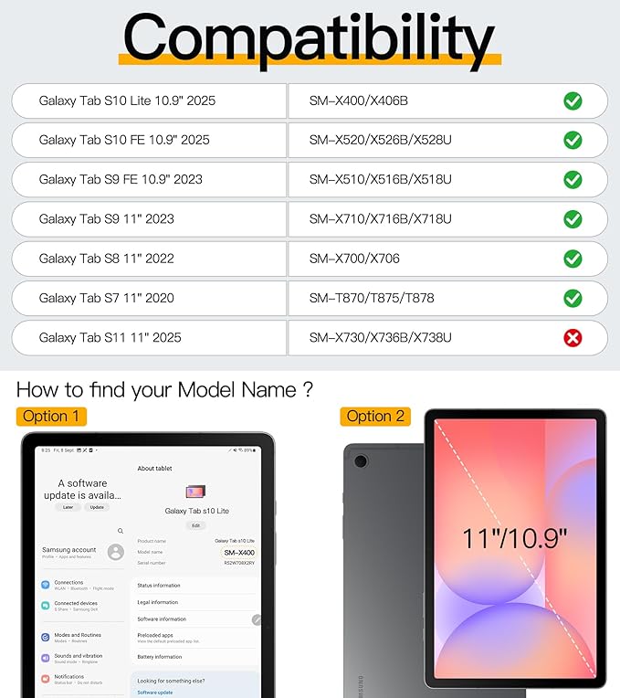 BRAECN Rugged Case for Samsung Galaxy Tab S10 Lite/S10 FE/S9 FE 10.9" & S9/S8/S7 11" SM-X400/X520/X510/X710 | Heavy Duty Shockproof Silicone Cover with Kickstand, Shoulder Strap & S Pen Holder, Black
