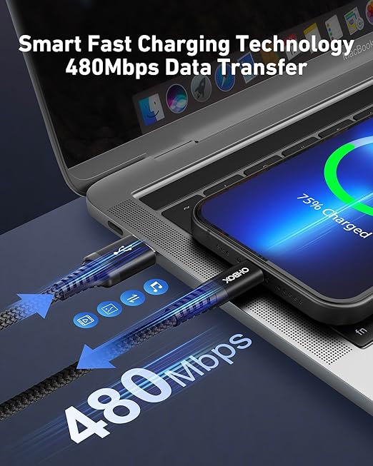 USB A to USB C Cable Fast Charging 10FT 2Pack, Long USB C Cable for Car, Durable Braided USB to USB Type C Cord iPhone USBC Charger for iPhone 17/16/15/Pro Max, Samsung Galaxy S23 and More-Black