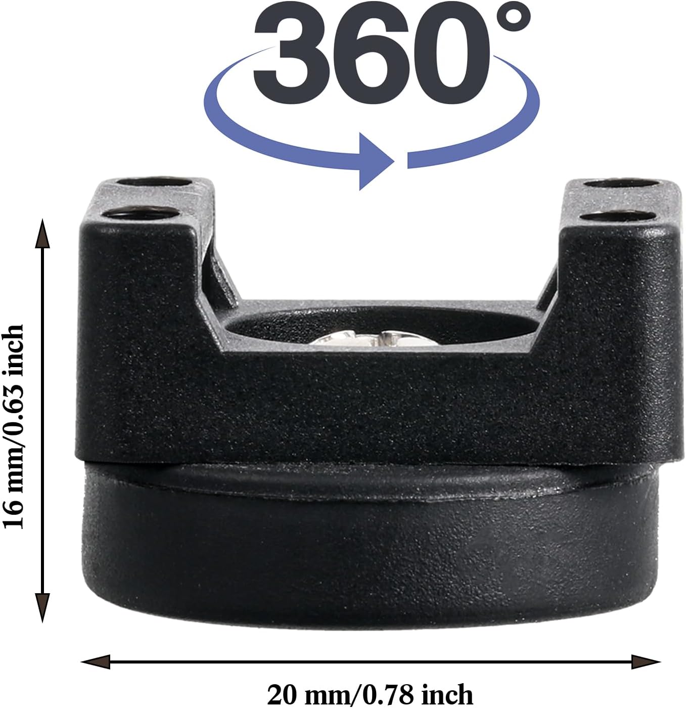 Yookeer 50 Pcs Magnetic Zip Tie Mount Base Black Magnetic Cable Clips Wire Holder Multipurpose Cable Ties Management Base Electrical Supplies for Wire (22 mm)
