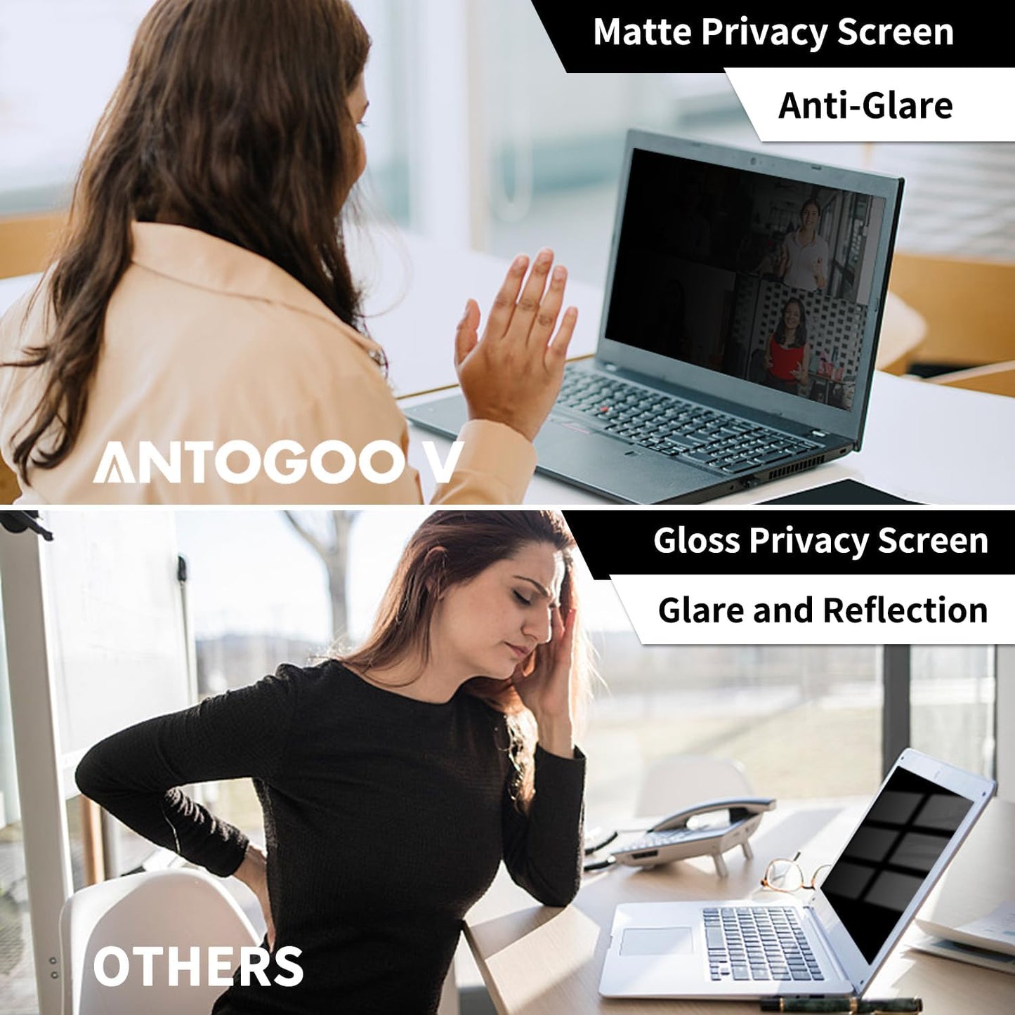 2 Pack Privacy Screen Compatible with MacBook Pro 16 Inch Screen Protector (2021-2024, M1, M2, M3, M4), Anti Blue Light Glare & Anti Scratch Computer Privacy Shield for Mac Pro 16.2"