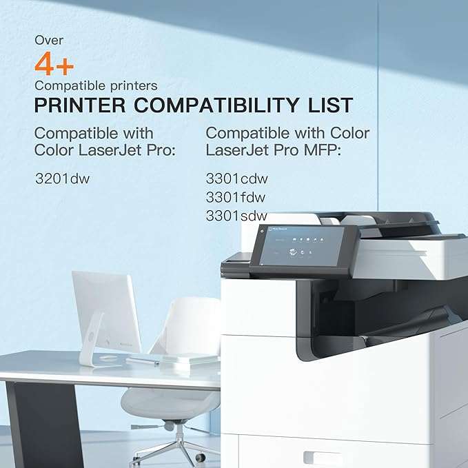 E-Z Ink 218A with Chip Compatible for HP 218A Toner Cartridges 4 Pack 218X Toner for HP Color LaserJet pro MFP 3301fdw Toner 3301cdw 3201dw 3301sdw Printer Ink Set W2180A W2180X (BCMY)