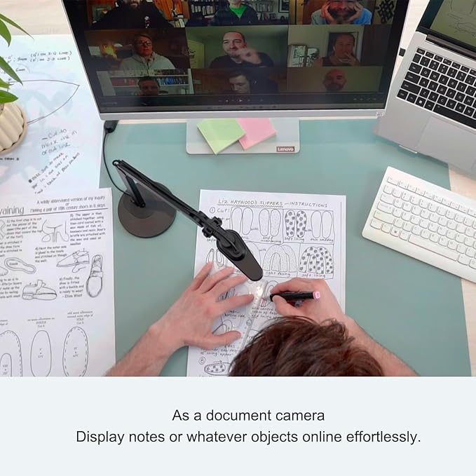 JOYUSING 4K Document Camera Webcam with Fast PDAF, for Real-time Projection, Web Conferencing, Distance Learning, Remote Teaching - Mac, Windows, Chromebook