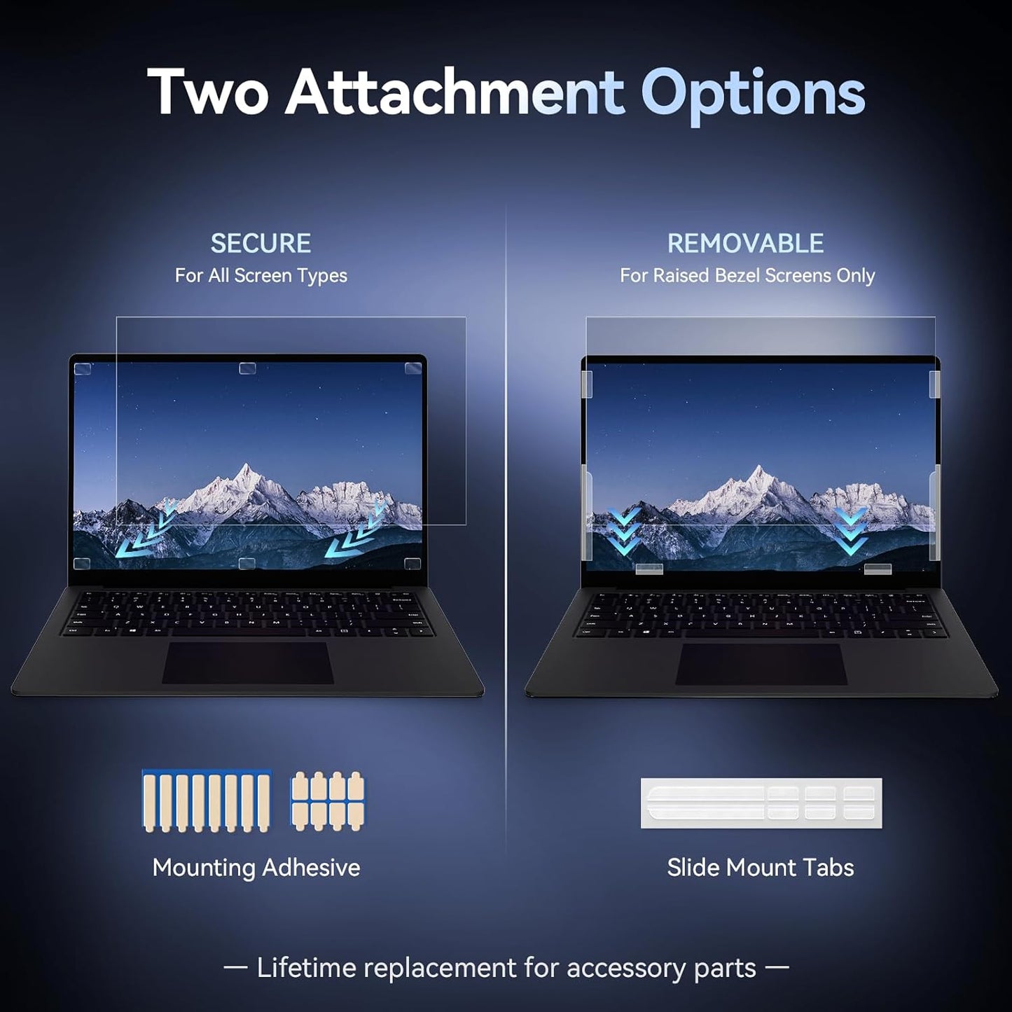 13.3 Inch Laptop Privacy Screen Compatible With Lenovo Hp Dell Acer Asus Thinkpad Envy Xps, 16:9 Aspect Removable Anti Glare Blue Light Filter Protector,13 in Computer Monitor Privacy Shield