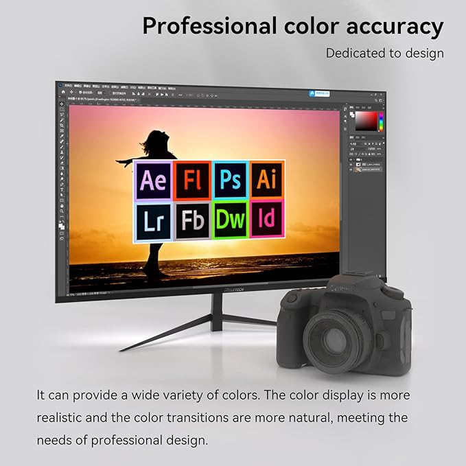 27 Inch QHD (2560x1440) Gaming Office Computer Monitor, 2K 100Hz Refresh Rate IPS Panel, 1000:1 Contrast Ratio, HDMI and DisplayPort（G27D Air Vision）