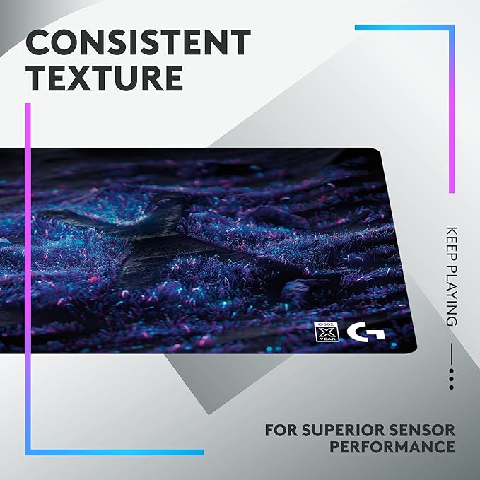 Logitech G502 X Plus Lightspeed Wireless RGB Gaming Mouse and G640 SE Large Cloth Gaming Mouse Pad (460 x 400 x 3 mm) - Black