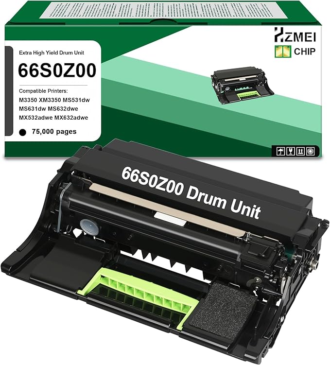 66S0Z00 Imaging Unit 66S0ZA0 Replacement for Lexmark 66S0Z00 Black Drum Cartridge Compatible with Lexmark M3350 XM3350 MS531dw MS631dw MS632dwe MX532adwe MX632adwe Printer