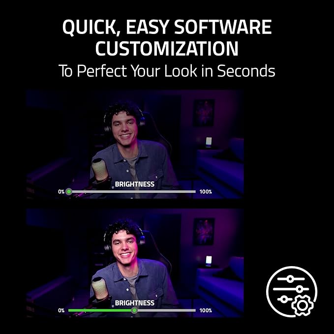 Razer Kiyo V2 X Streaming Webcam: 1440p 60 FPS - Auto Focus - Built-in Microphone - Wide Angle Lense - Integrated Privacy Shutter - Works with OBS, Xsplit, Streamlabs, Discord, Zoom, Teams - Black