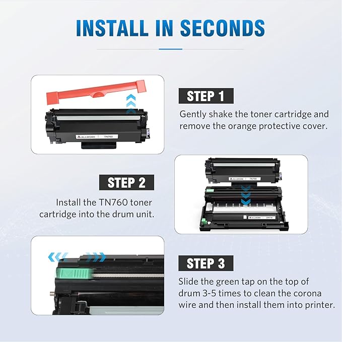 TN730 TN760 Toner 2-Pack Compatible Replacement for Brother TN730 TN760 TN770 Toner for Brother HL-L2350DW HL-L2370DW HL-L2390DW HL-L2395DW MFC-L2690DW MFC-L2710DW MFC-L2717DW MFC-L2750DW