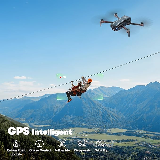 Bwine F7MINI 4K Video 8K Photo Drones with Camera for Adults, 3-Axis Gimbal EIS, 96Mins, 249g FAA-exempt, Over 6KM Transmission, AI GPS Smart Return, Follow, Waypoint, Orbit Fly, Better for Beginner