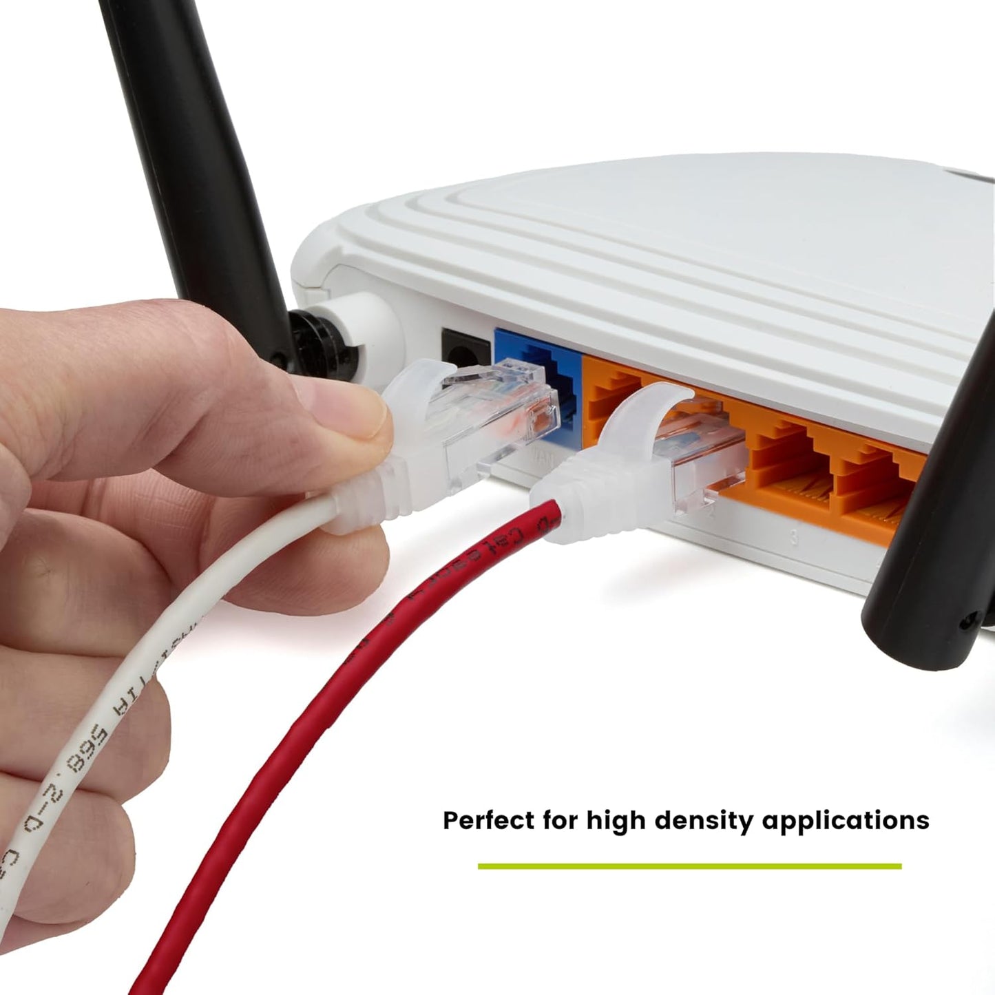 TRUECABLE Cat6 Component Rated Patch Cable, Unshielded (U/UTP), 5ft, Red, 28AWG Solid Copper, Snagless 10G High-Speed Ethernet Cable, PoE++ 4PPoE 100W, UL Listed, RoHS-3, 1 Pack
