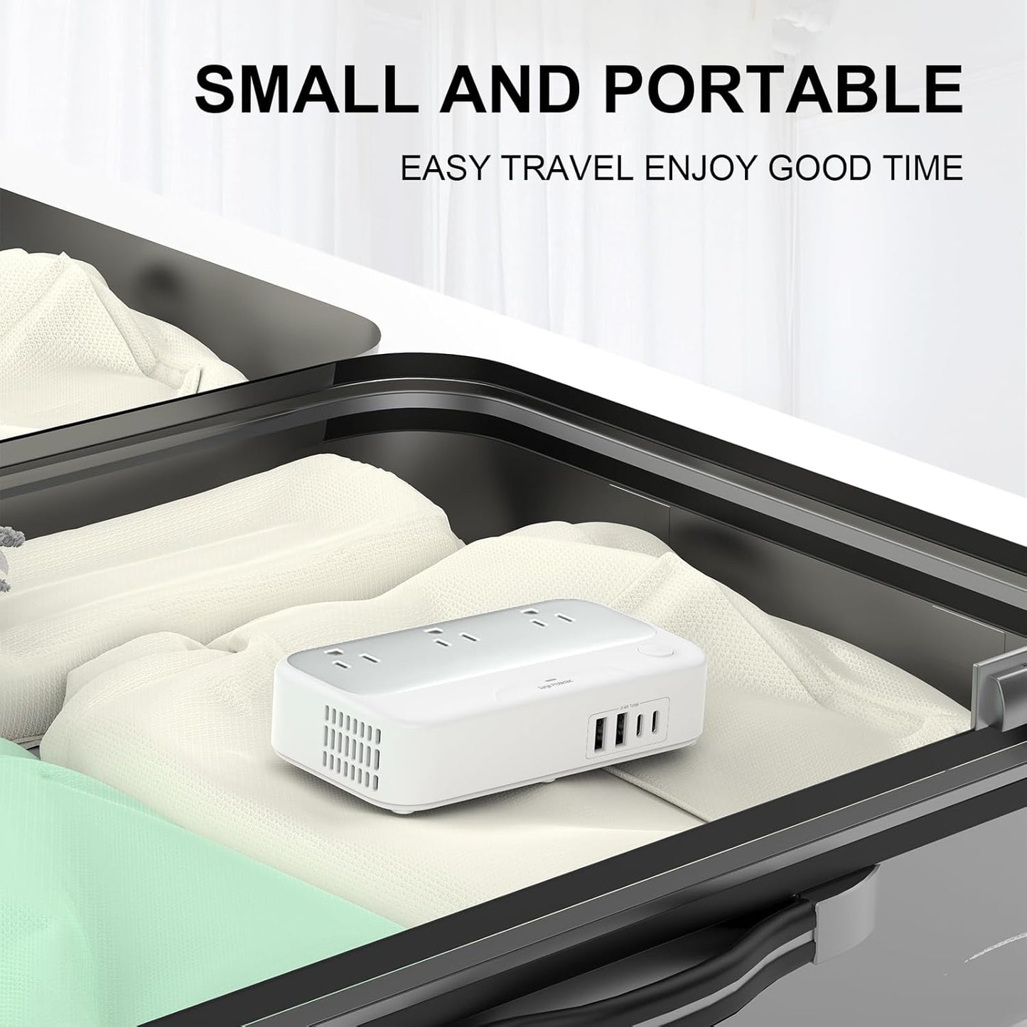 Universal Voltage Converter us to Europe, 220v to 110v Power Travel Converter Combo, 250W Step Down European Adapter 220 to 110 for UK Italy, Transformer European Travel Plug for Curly Hair Stick