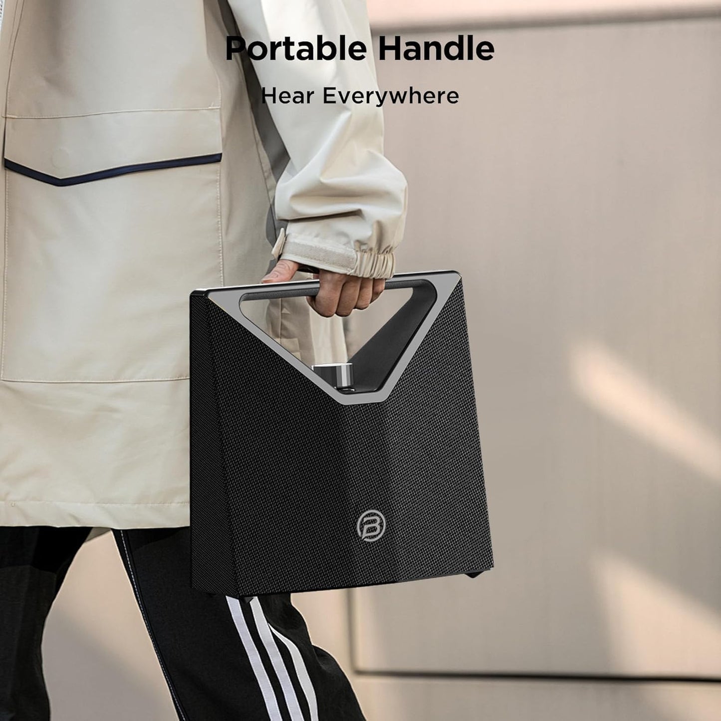 BUGANI Bluetooth Speaker Loud 80W,Waterproof Large Bluetooth Speaker Subwoofer Hi-Res Audio, 12H Playtime Party Outdoor Speakers for Camping,Beach, Gray