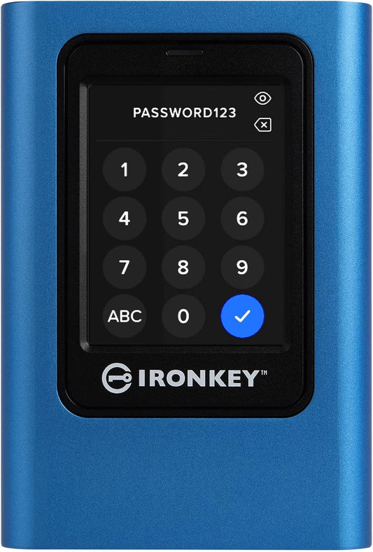 Kingston IronKey Vault Privacy 80 960GB External SSD | FIPS 197 | XTS-AES 256GB Encrypted | Touch Screen PIN | Secure Data Protection | IKVP80ES/960G