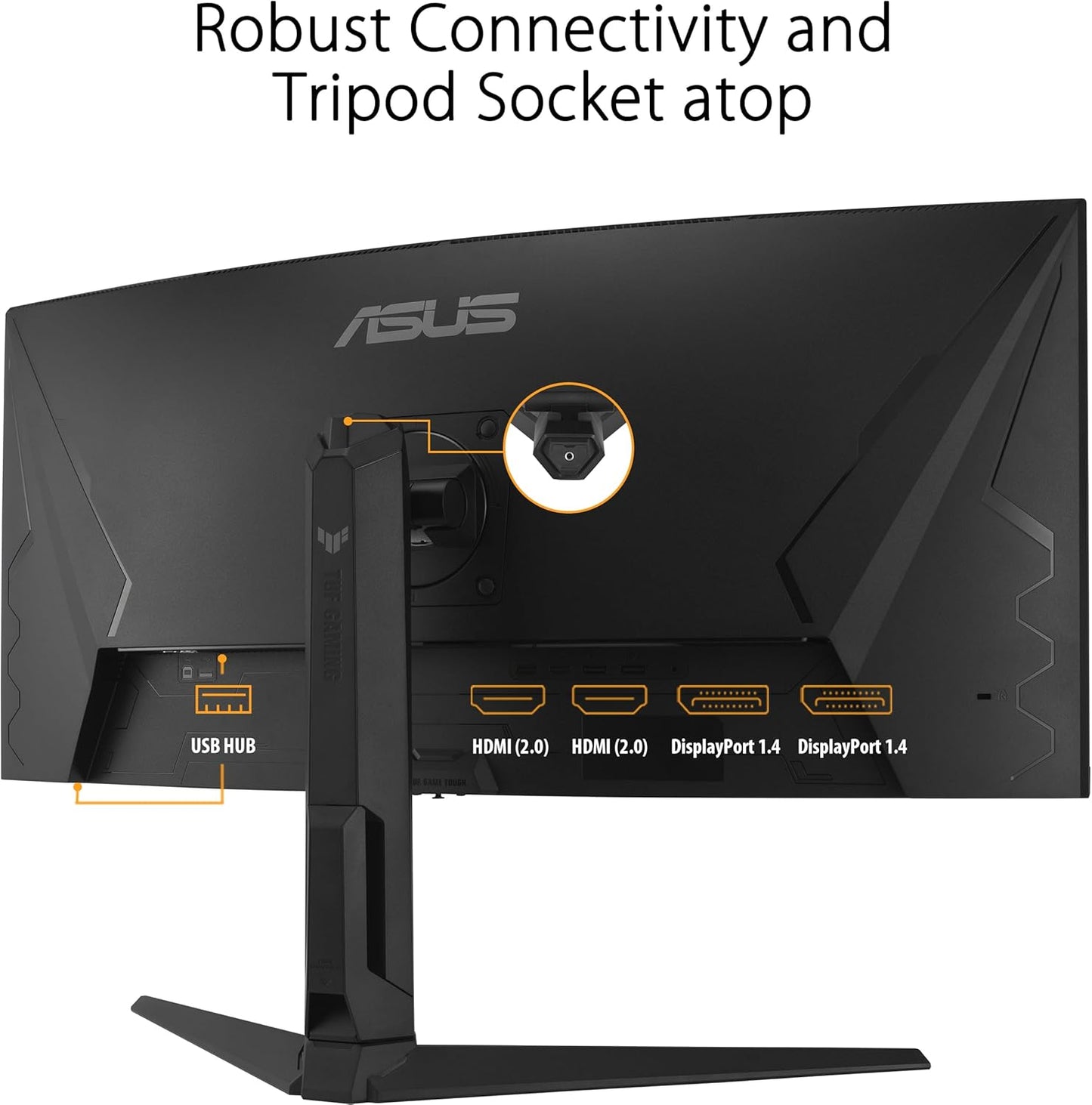 ASUS TUF Gaming 34” 1440P 1500R Curved Monitor (VG34VQL3A) - QHD (3440 x 1440), 180Hz, 1ms, Extreme Low Motion Blur, Freesync Premium Pro, 125% sRGB, DisplayHDR 400, Height Adjustable, 3 year warranty