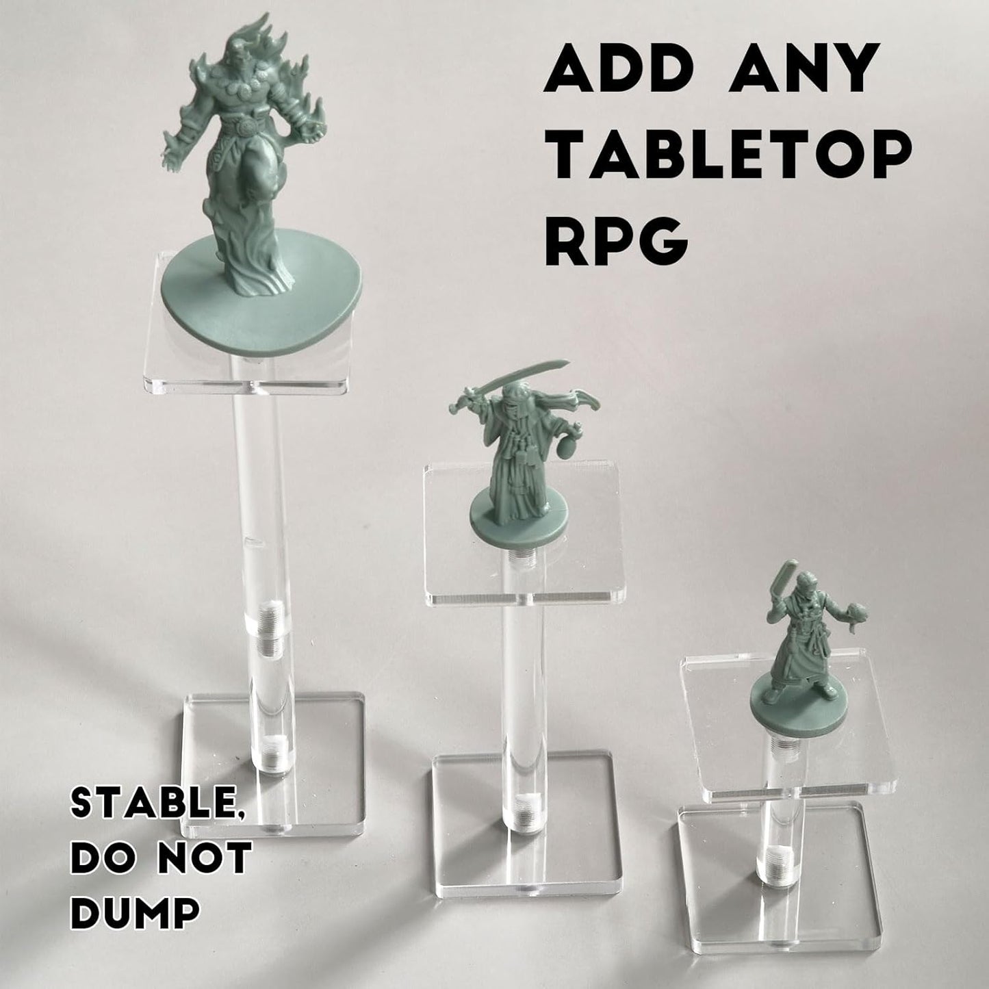 AAiphuwew 6pcs Combat Risers for Flying Miniatures, Adjustable Height Multi-Tiered Raised Platforms Flying Miniatures Combat Riser for Tabletop RPG and Board Games