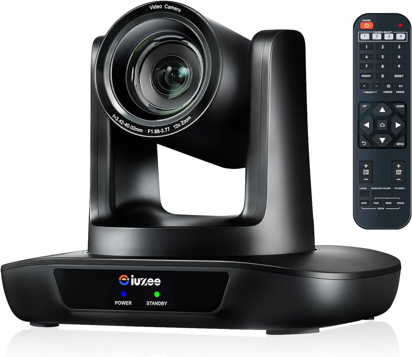 12X Optical Zoom Conference Room Camera USB3.0 HDMI PTZ Camera 1080P 60FPS Wide-Angle for Video Conference Church Live Streaming Meeting Education Works with Zoom Webex OBS YouTube