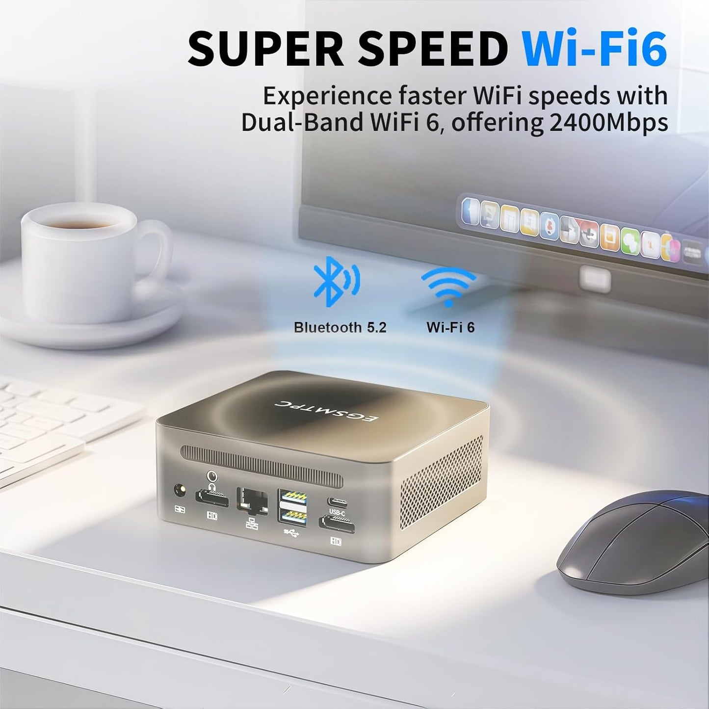 Mini Desktop Computer, Intel Core i5-12450H (Up to 4.40GHz), 16GB DDR4 RAM, 1TB M.2 SSD, Mini PC Supports Triple 4K Display, USB 3.2, Wi-Fi 6, BT 5.2, RJ45 2.5G