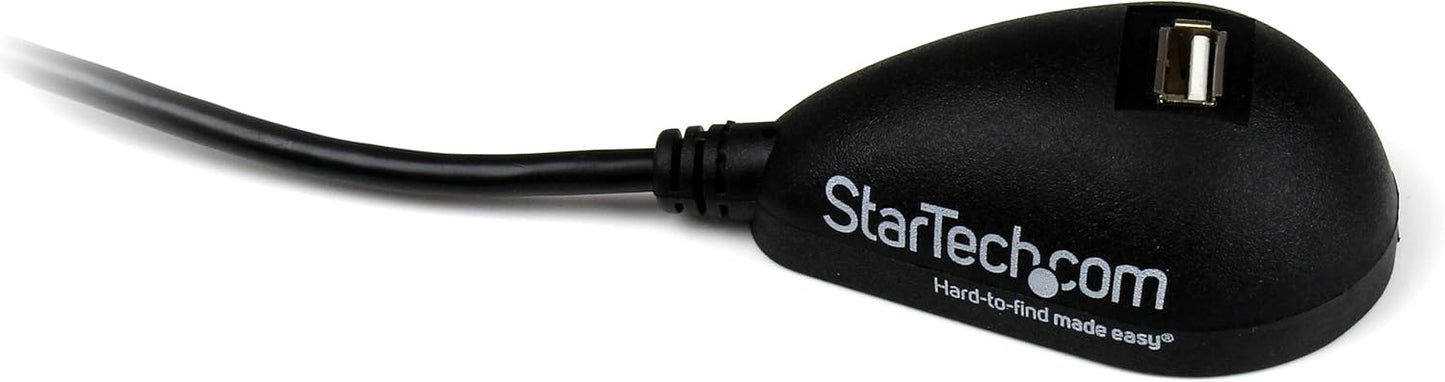 StarTech.com 5ft USB 2.0 Extension Cable - Male to Female - 5 ft USB A to A Extension cord for Laptop, Desktop, Tablet, Webcam & More (USBEXTAA5DSK) , Black