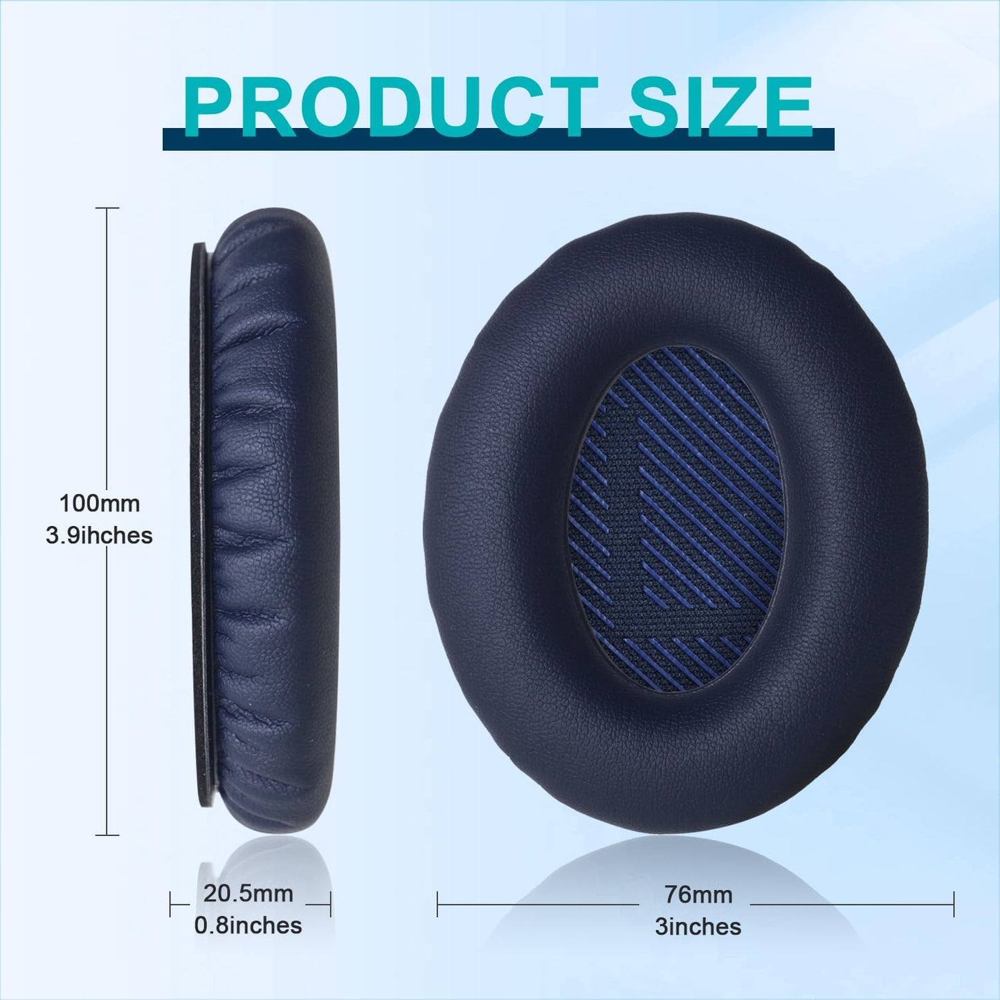 Replacement Earpads Cushions for Bose QuietComfort 35 & Quiet Comfort 35 II, Headphones Ear Covers Ear Pads for Bose QC35/QC35II/25/15 QC2 / Ae2 / Ae2i / Ae2W / Sound Link/Sound True-Blue